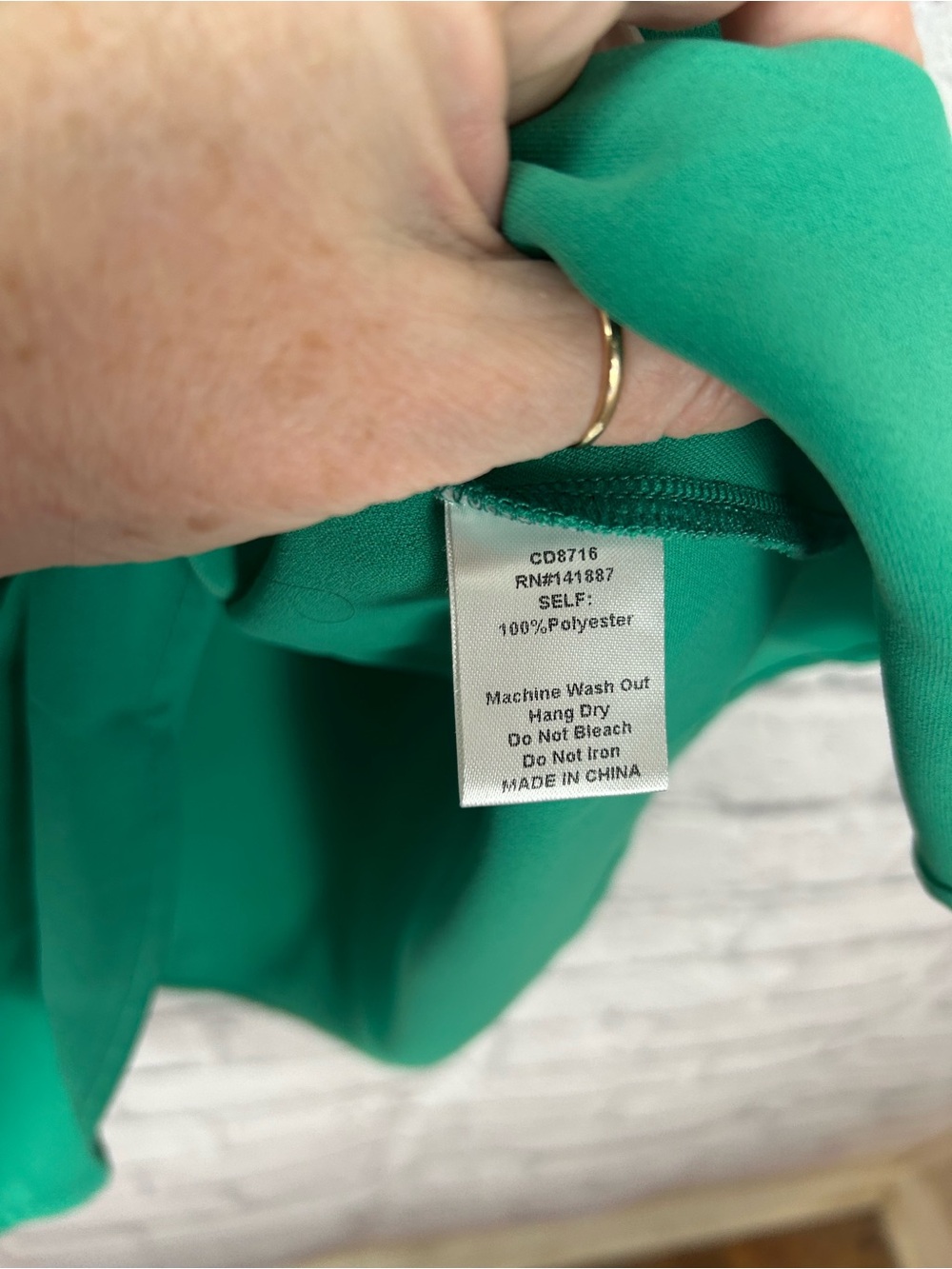 TCEC Green Ruffle Shoulder Shift Dress Size Large Keyhole Mini - Picture 5 of 7